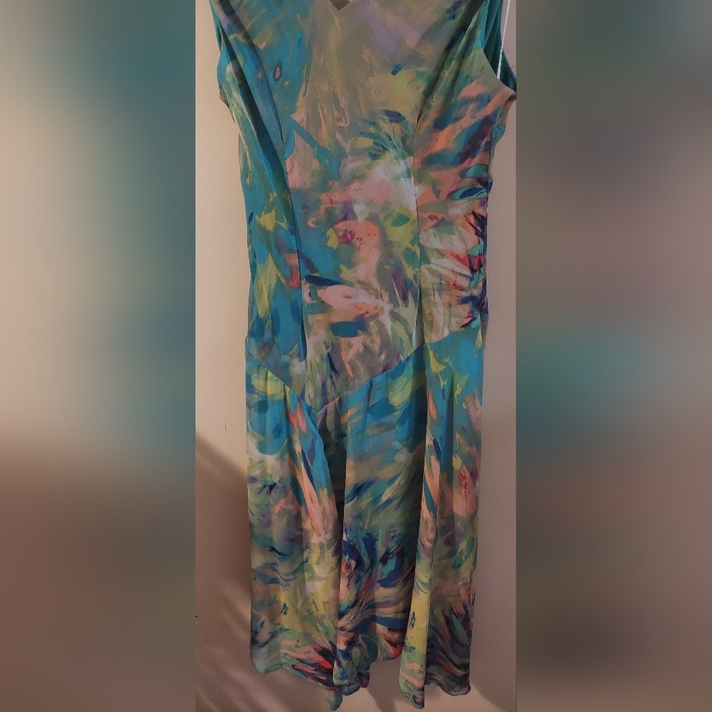 Rabbit Rabbit Rabbit NWT Multicolor Asymmetrical Floral Dress - Picture 6 of 7